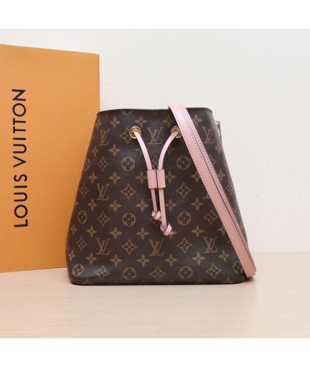LOUIS VUITTON Коричневая кожаная сумка через плечо, фото 2