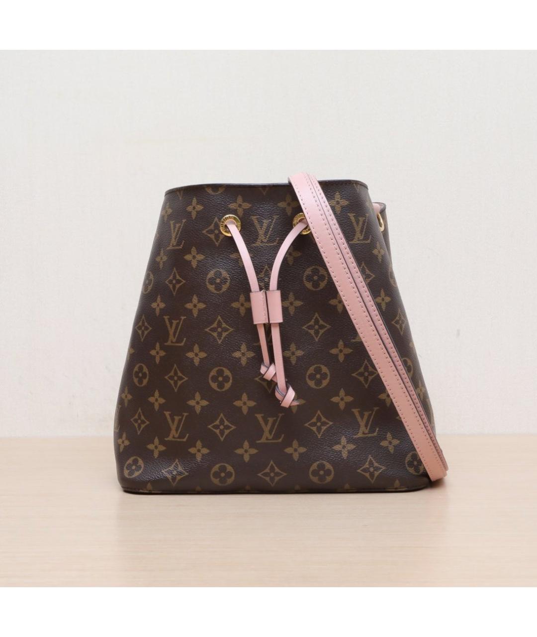 LOUIS VUITTON Коричневая кожаная сумка через плечо, фото 3