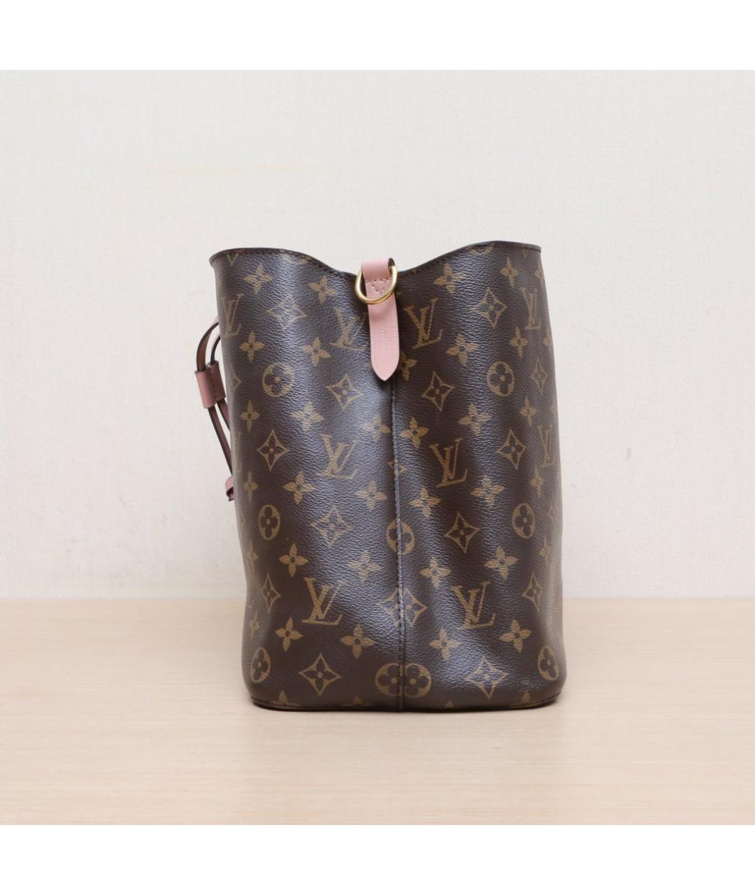 LOUIS VUITTON Коричневая кожаная сумка через плечо, фото 5
