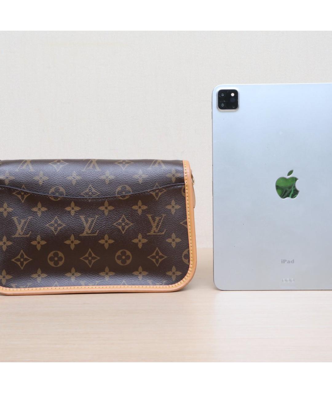 LOUIS VUITTON Коричневая кожаная сумка через плечо, фото 7
