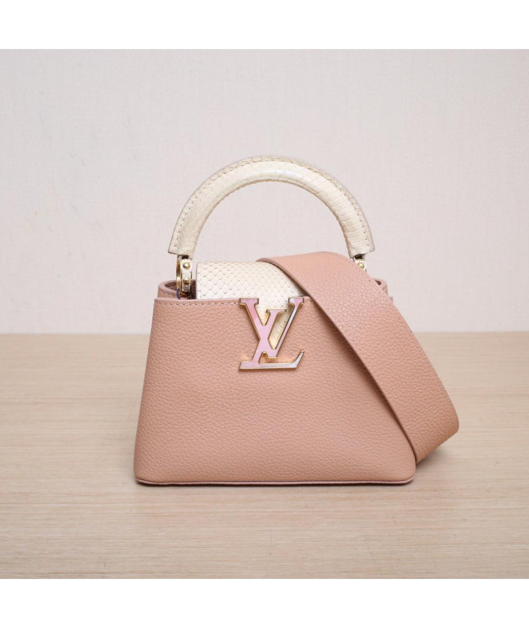 LOUIS VUITTON Розовая кожаная сумка через плечо, фото 3
