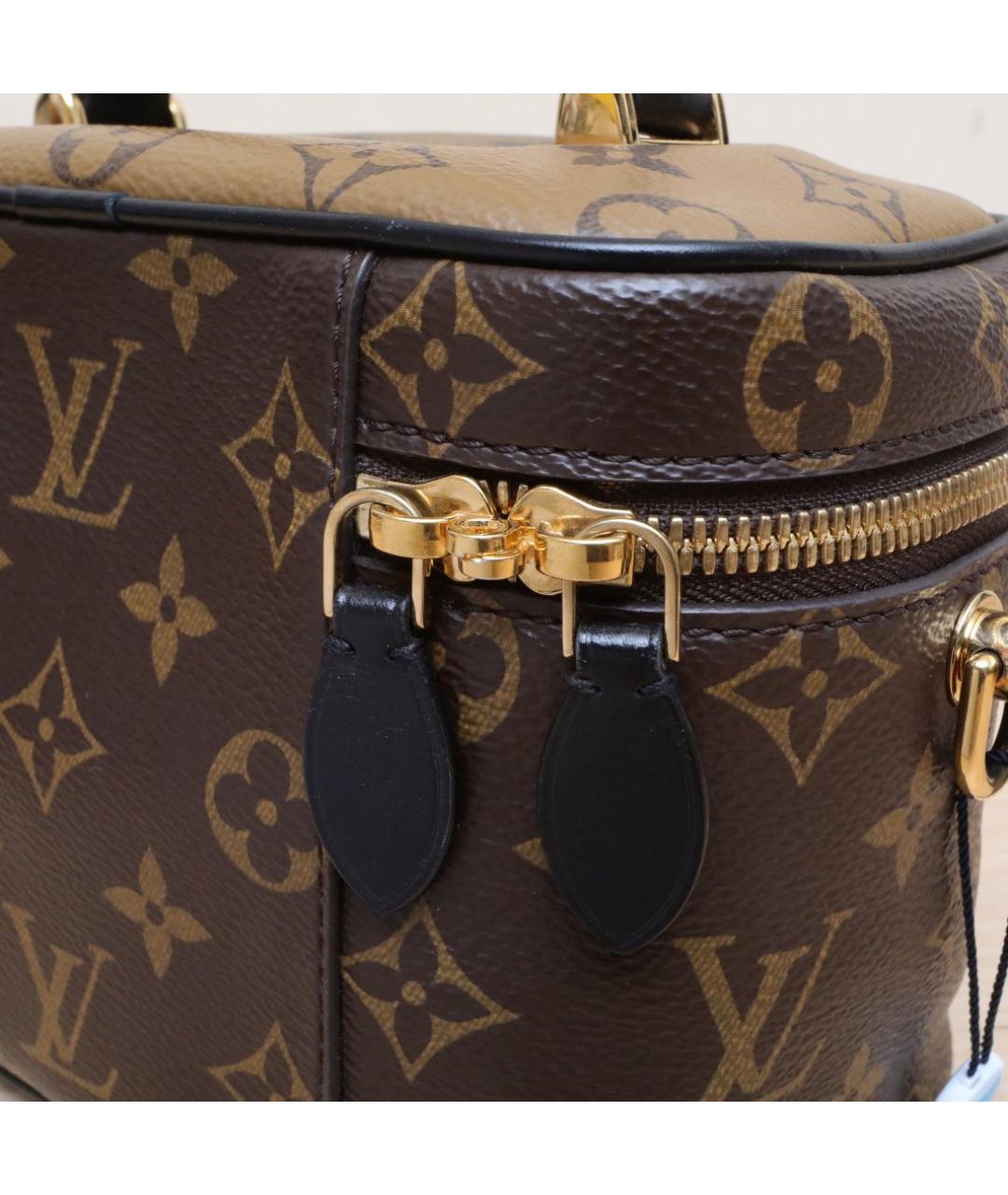 LOUIS VUITTON Коричневая кожаная сумка через плечо, фото 8