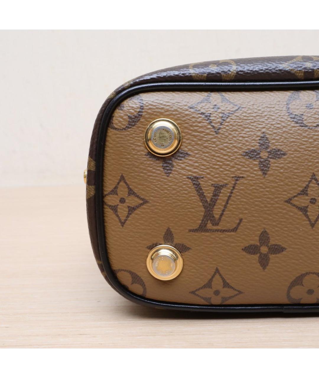 LOUIS VUITTON Коричневая кожаная сумка через плечо, фото 9
