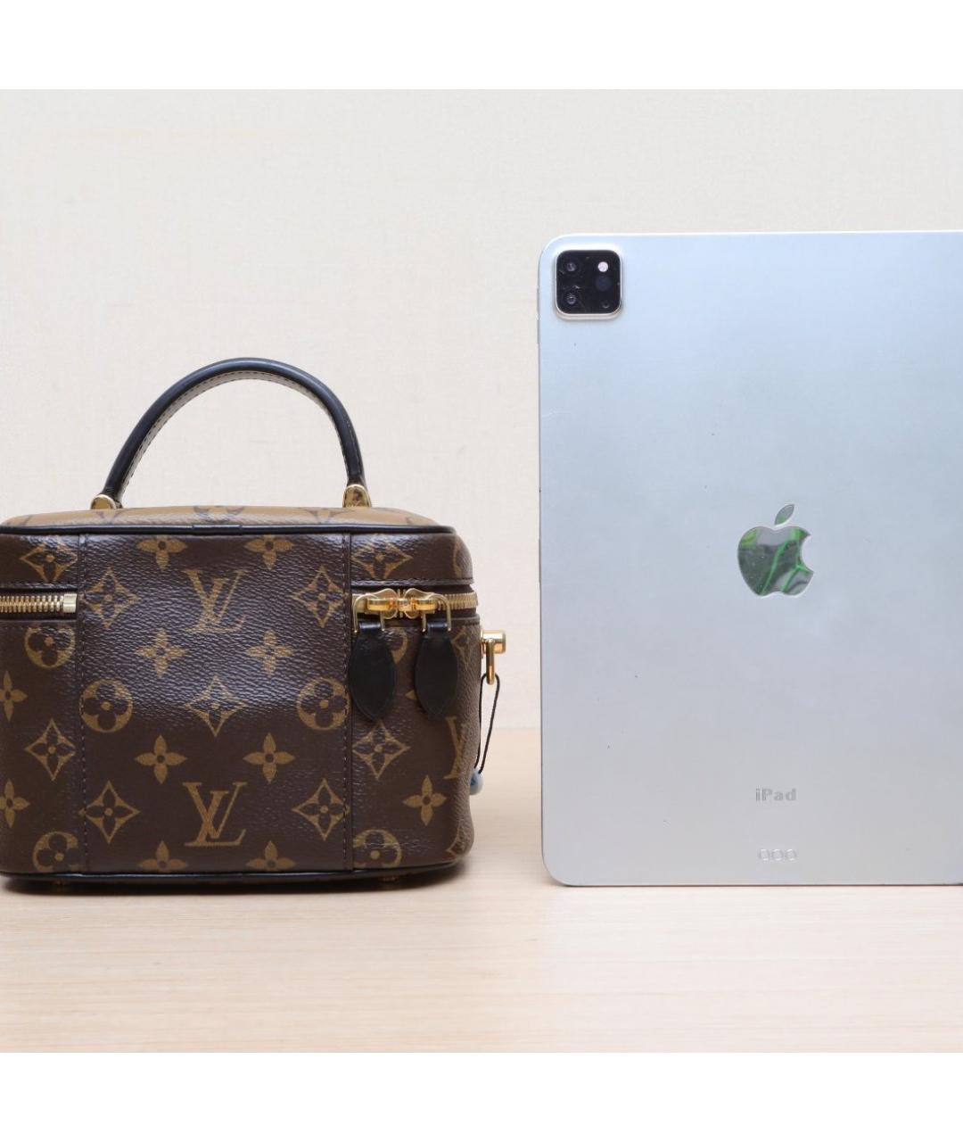 LOUIS VUITTON Коричневая кожаная сумка через плечо, фото 7