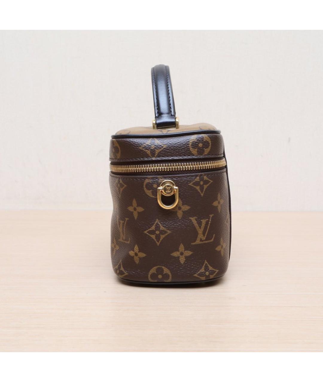 LOUIS VUITTON Коричневая кожаная сумка через плечо, фото 5