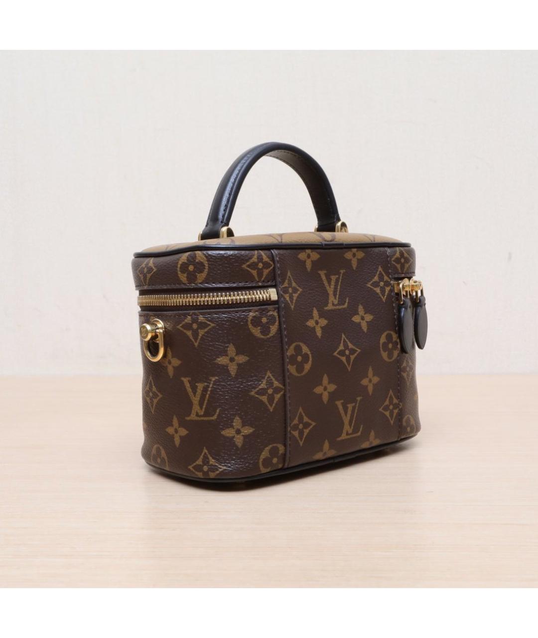 LOUIS VUITTON Коричневая кожаная сумка через плечо, фото 6