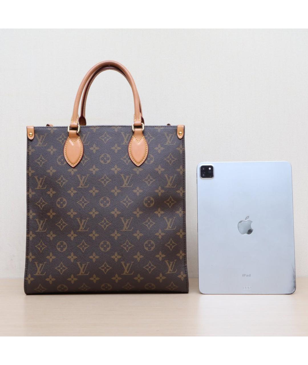 LOUIS VUITTON Коричневая кожаная сумка через плечо, фото 7