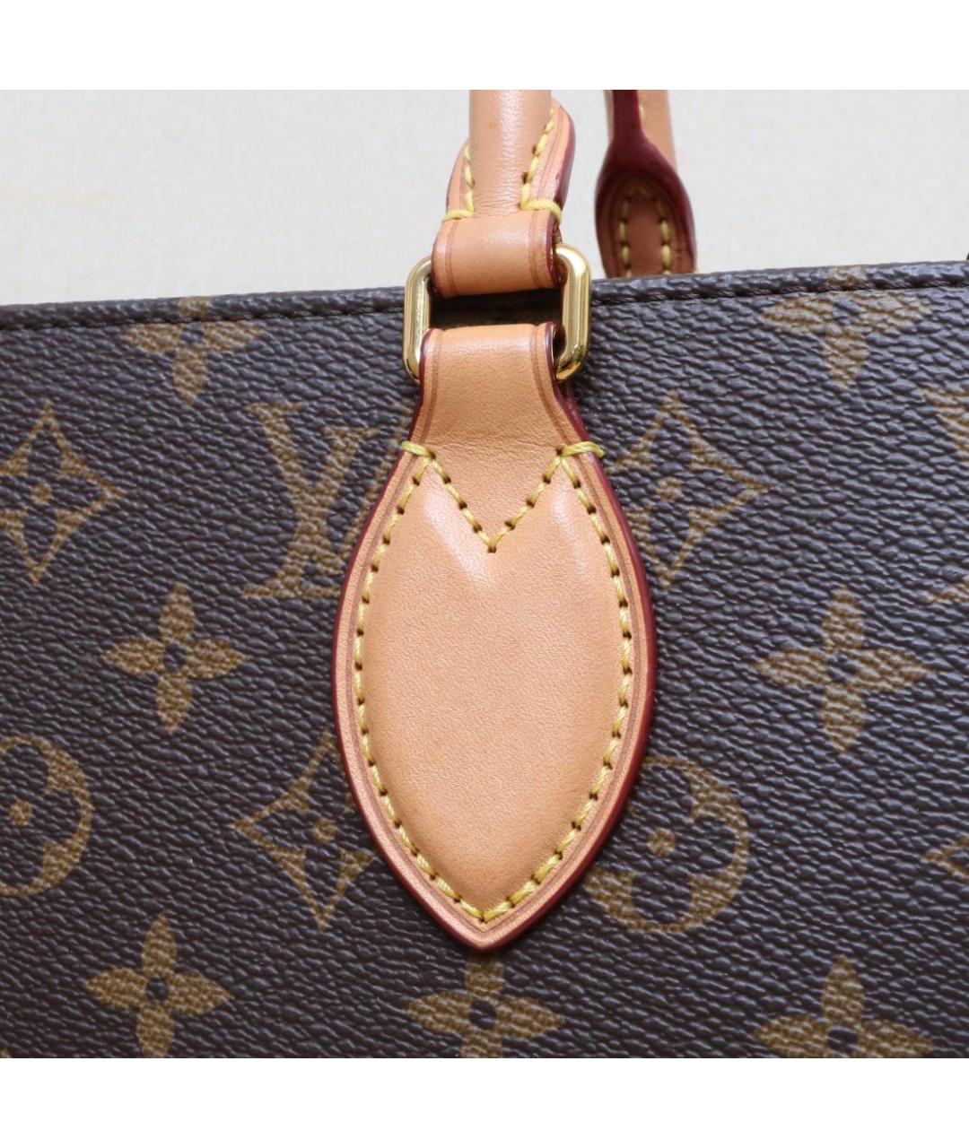 LOUIS VUITTON Коричневая кожаная сумка через плечо, фото 8