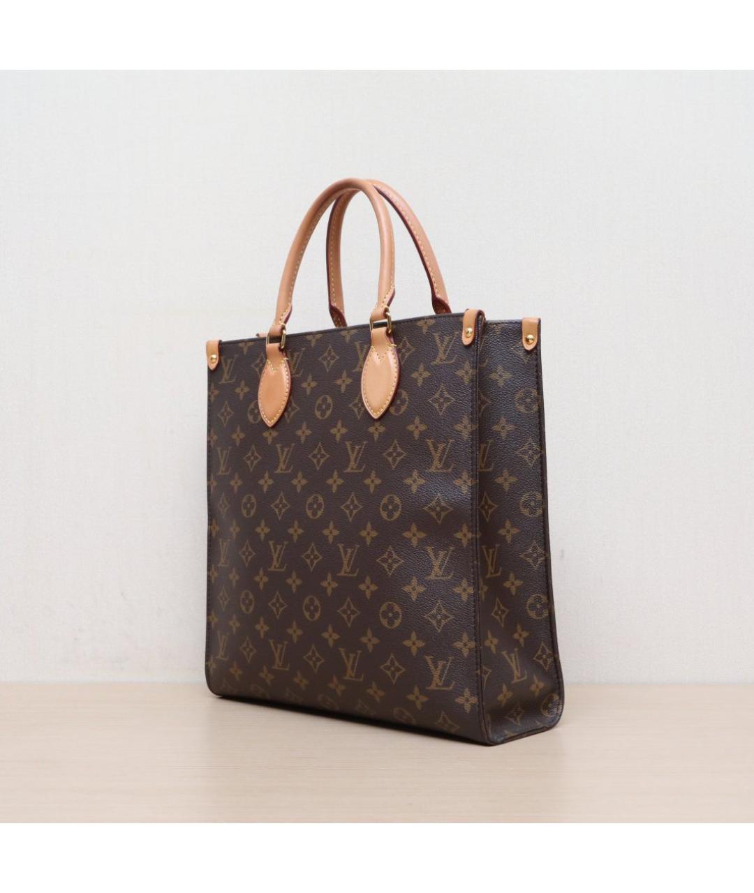 LOUIS VUITTON Коричневая кожаная сумка через плечо, фото 4