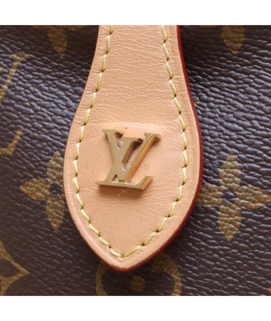 LOUIS VUITTON Коричневая кожаная сумка через плечо, фото 8