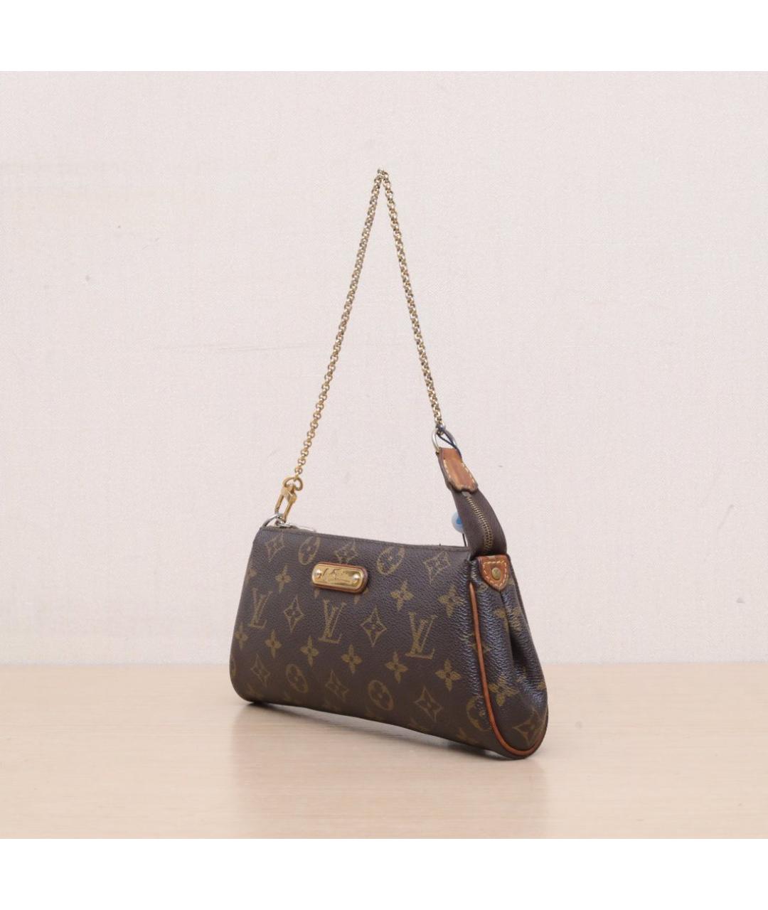 LOUIS VUITTON Коричневая кожаная сумка через плечо, фото 4