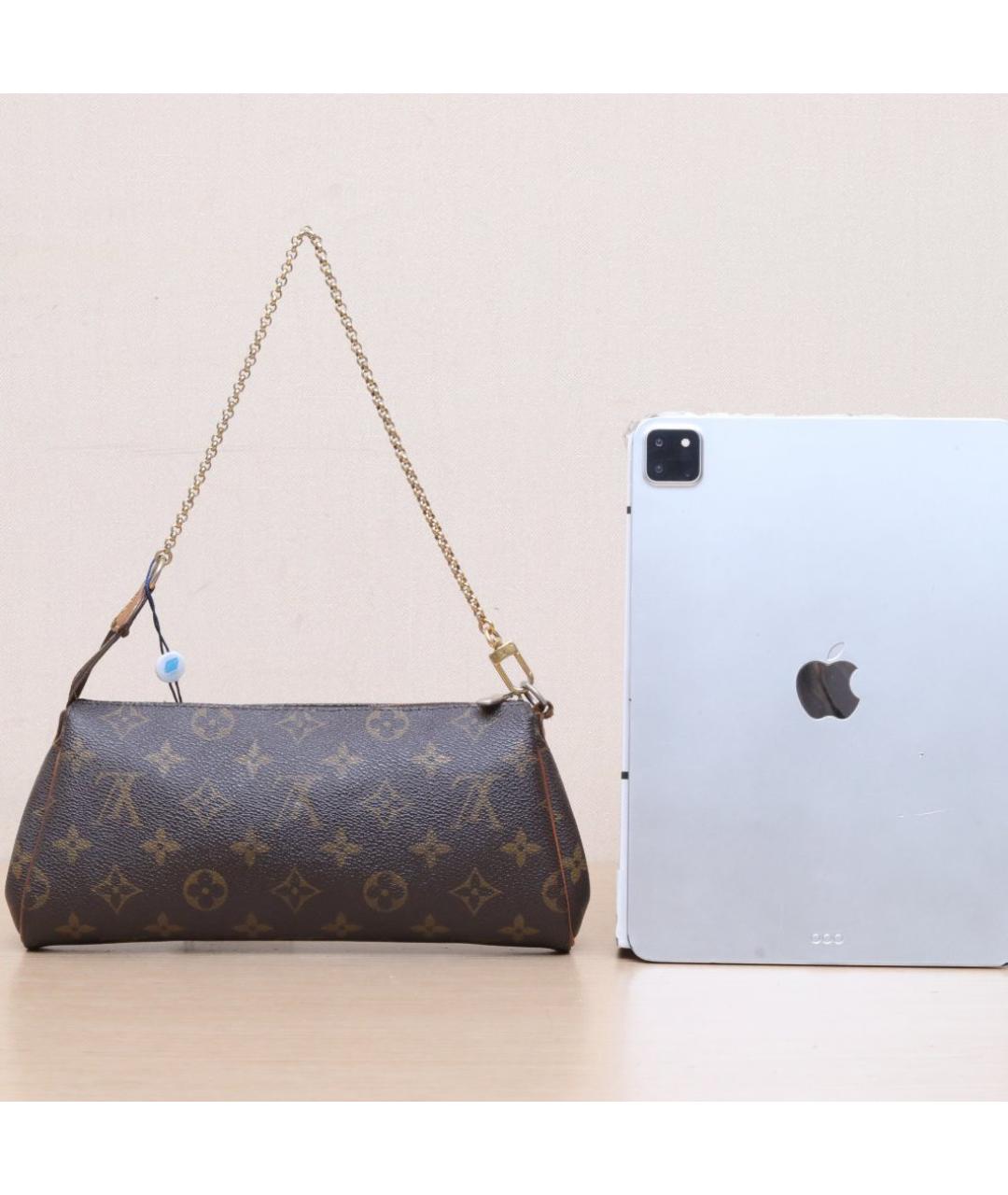 LOUIS VUITTON Коричневая кожаная сумка через плечо, фото 7