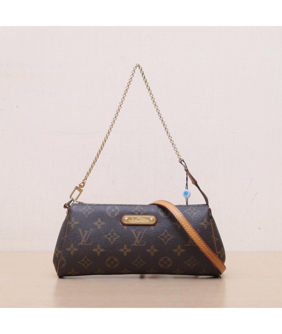 LOUIS VUITTON Коричневая кожаная сумка через плечо, фото 3