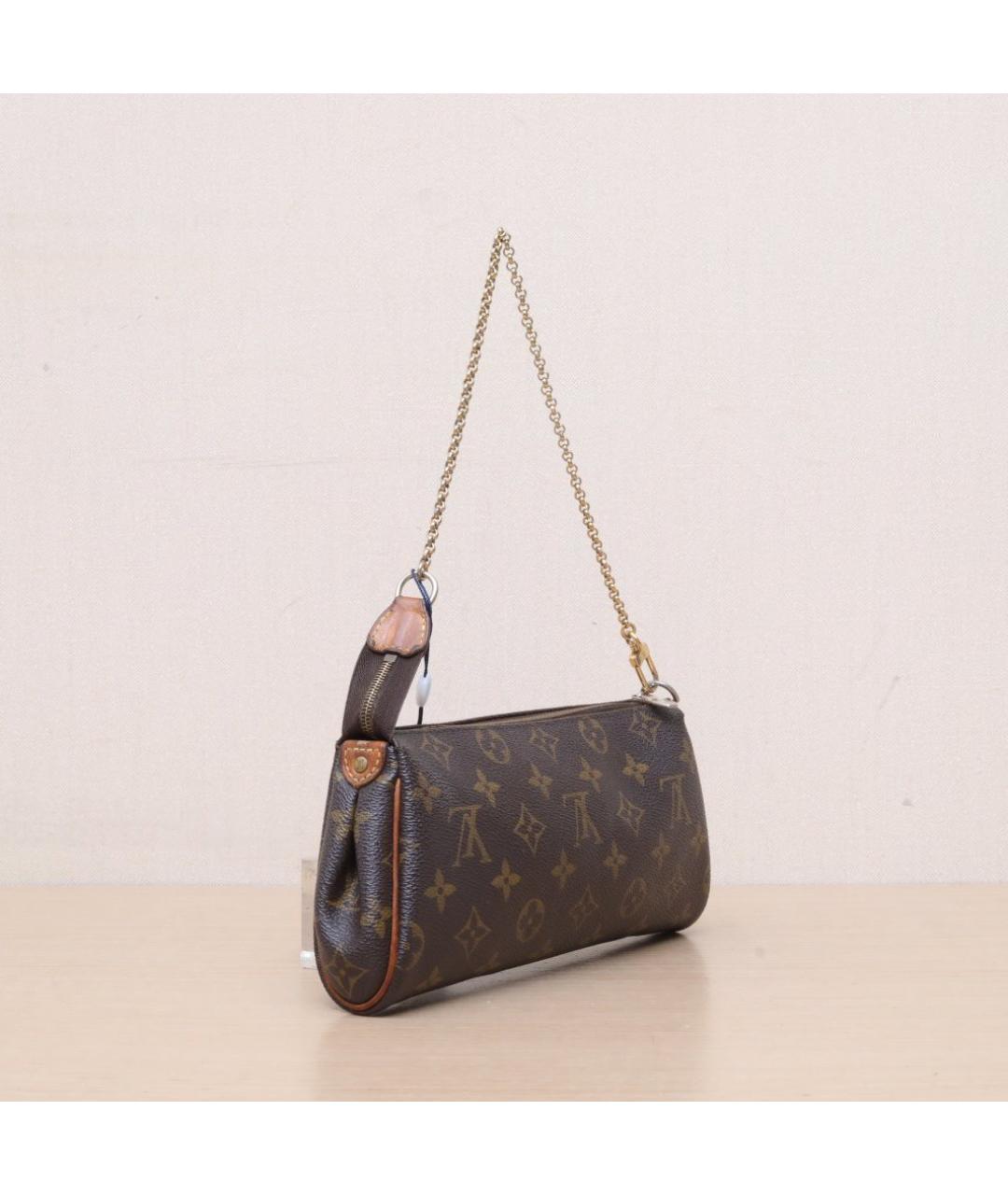 LOUIS VUITTON Коричневая кожаная сумка через плечо, фото 6