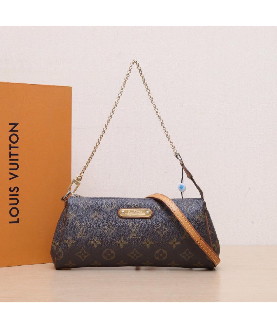 LOUIS VUITTON Коричневая кожаная сумка через плечо, фото 2