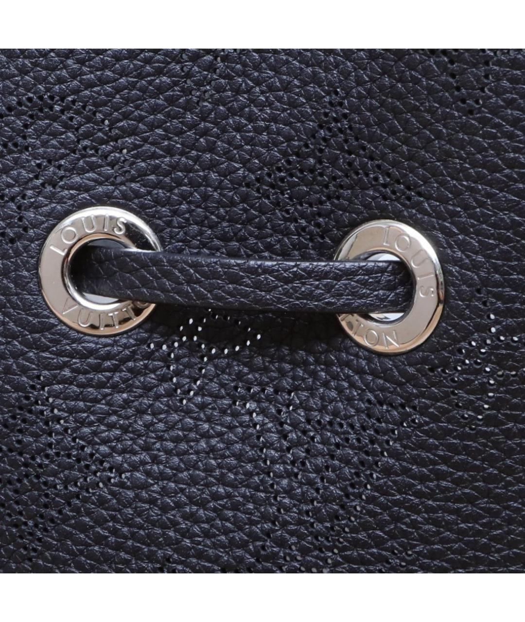 LOUIS VUITTON Черная кожаная сумка через плечо, фото 8