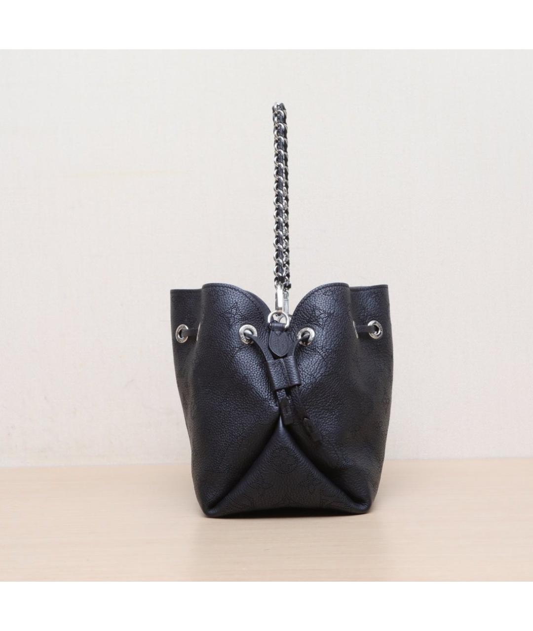 LOUIS VUITTON Черная кожаная сумка через плечо, фото 5