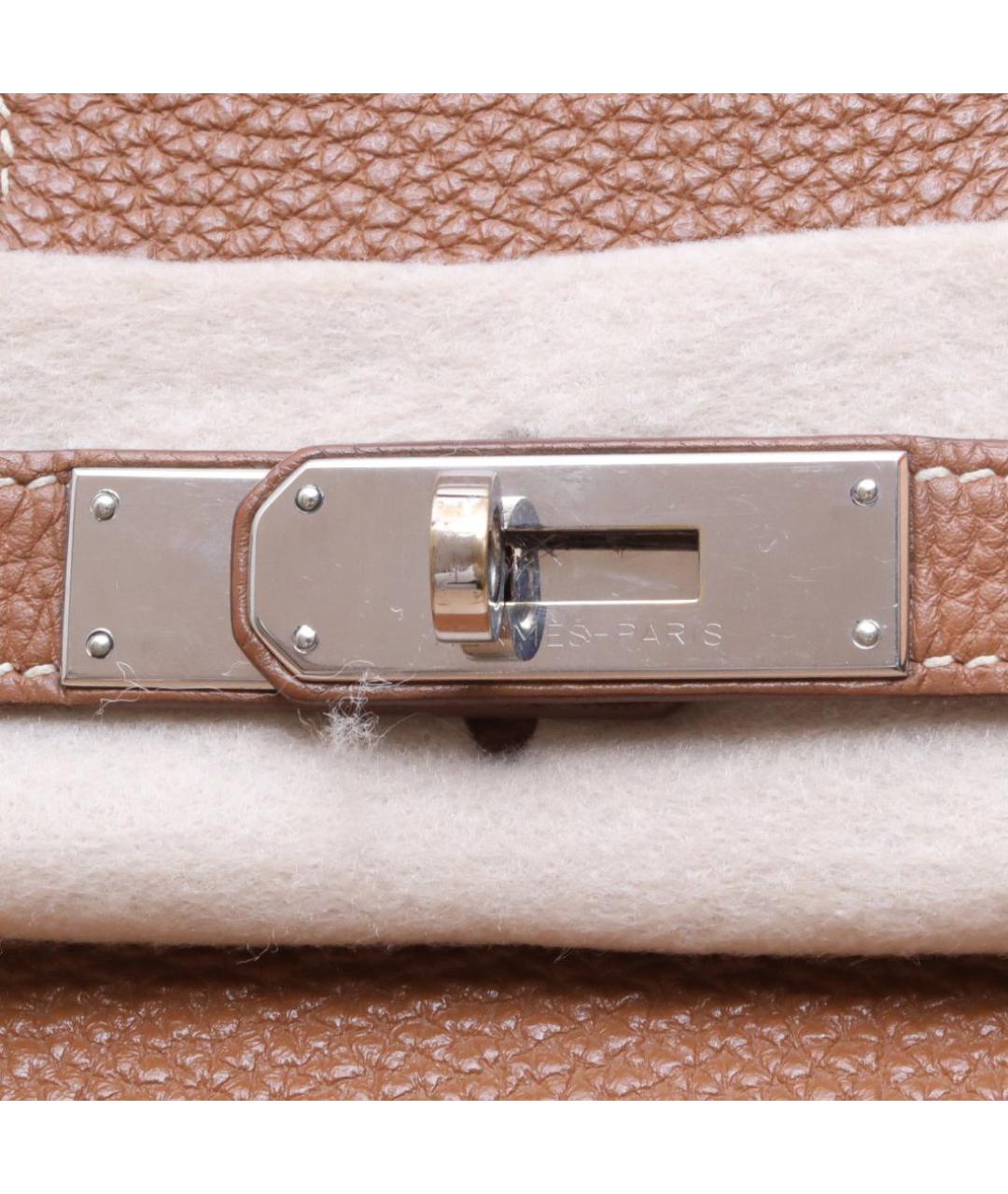 HERMES Коричневая кожаная сумка через плечо, фото 8