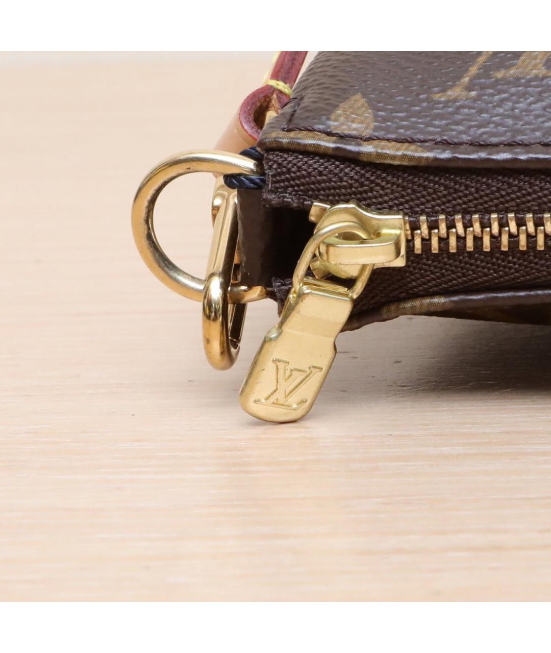 LOUIS VUITTON Коричневая кожаная сумка через плечо, фото 8
