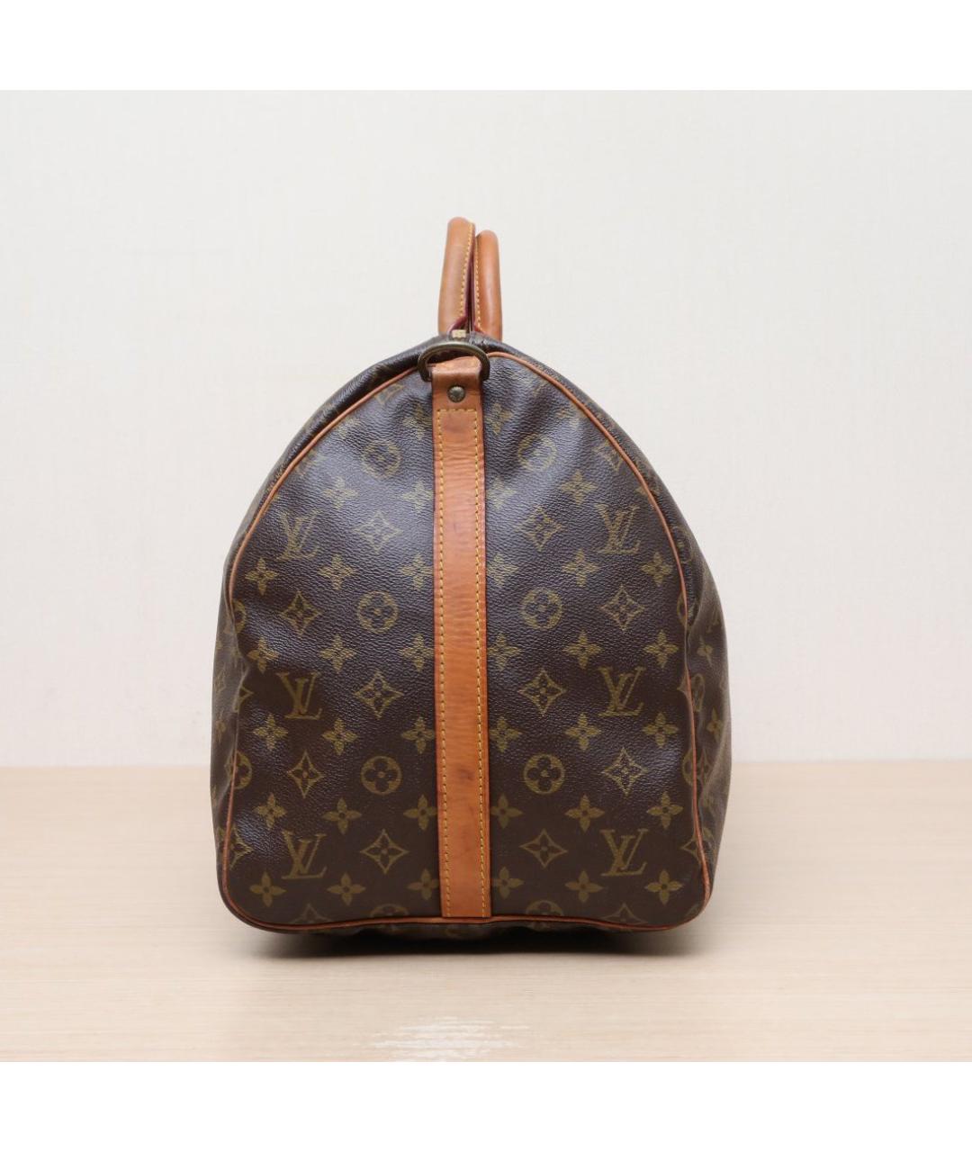 LOUIS VUITTON Коричневая кожаная сумка через плечо, фото 5
