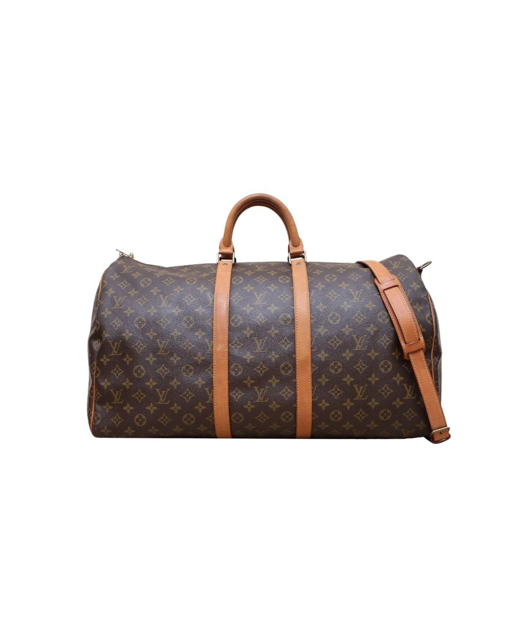 LOUIS VUITTON Коричневая кожаная сумка через плечо, фото 1