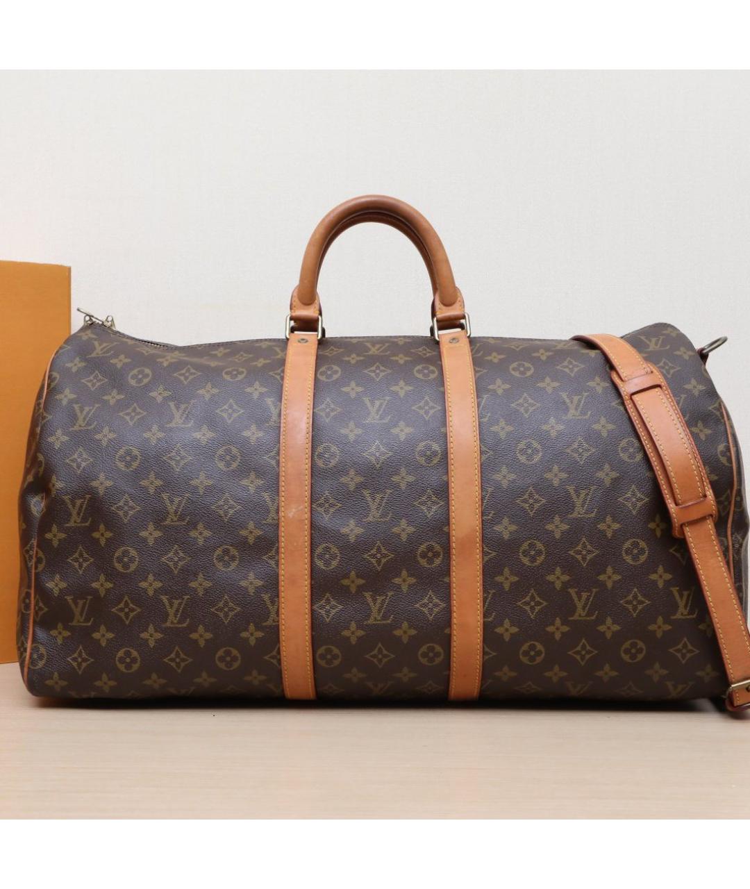 LOUIS VUITTON Коричневая кожаная сумка через плечо, фото 2