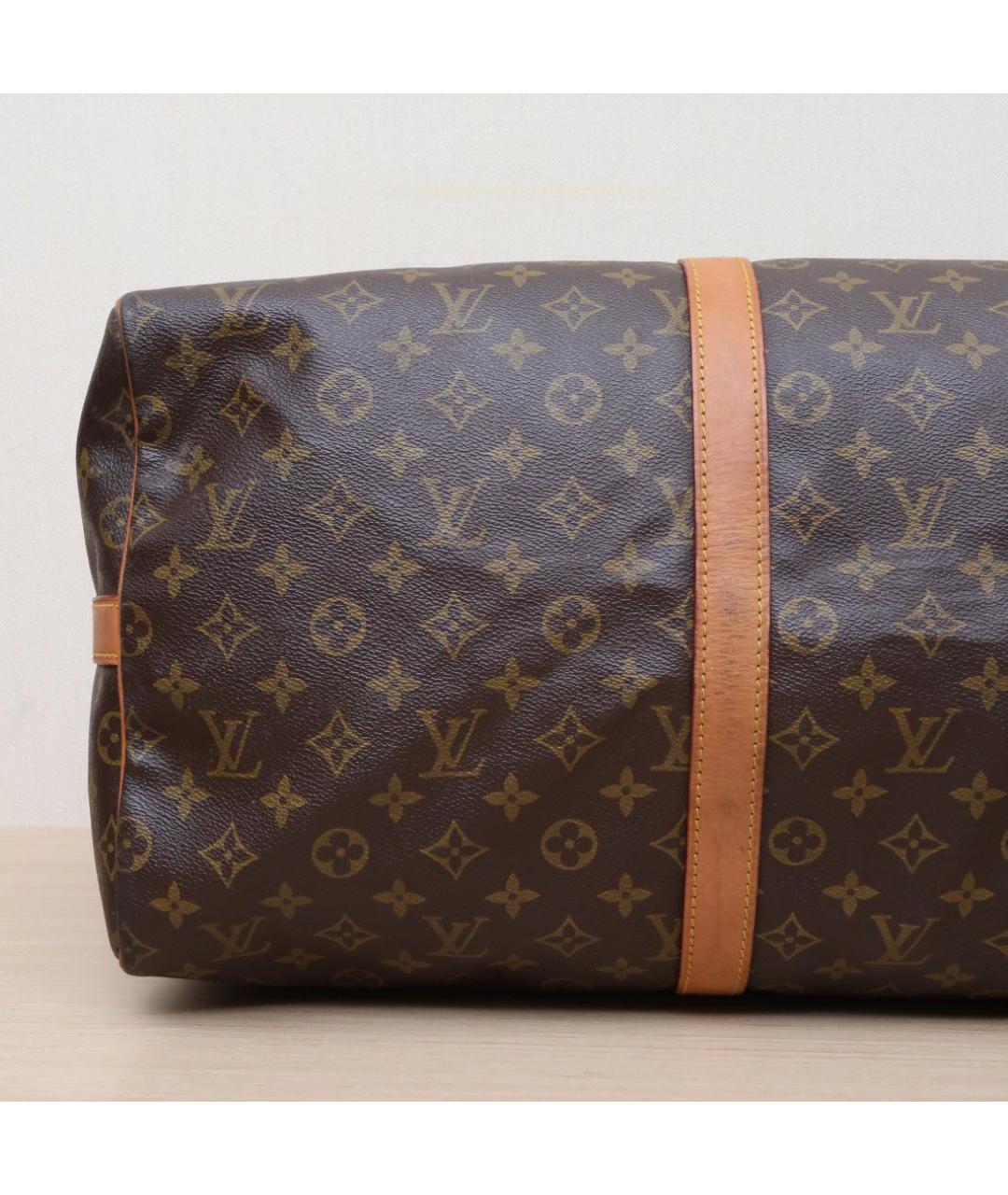 LOUIS VUITTON Коричневая кожаная сумка через плечо, фото 9