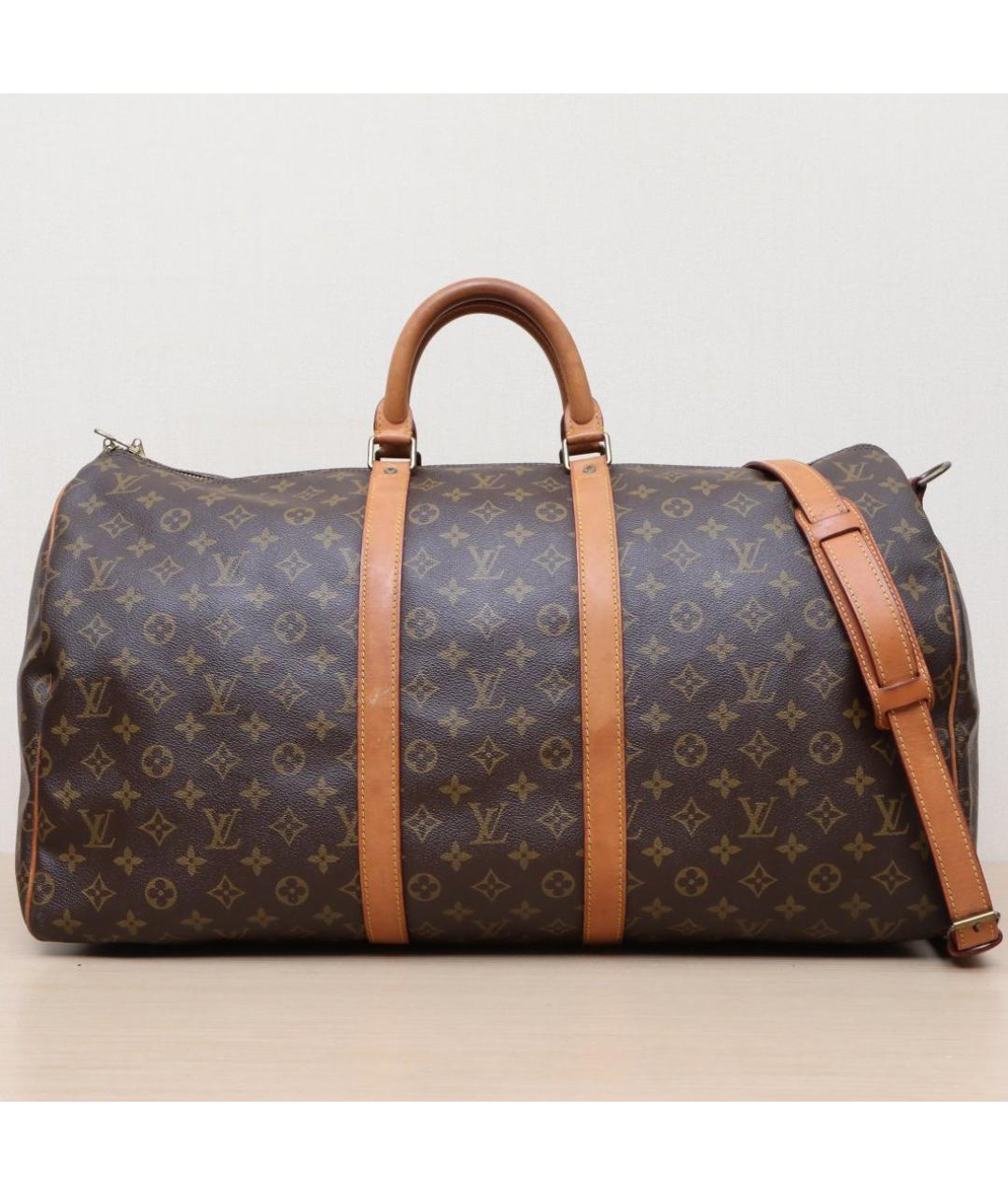 LOUIS VUITTON Коричневая кожаная сумка через плечо, фото 3
