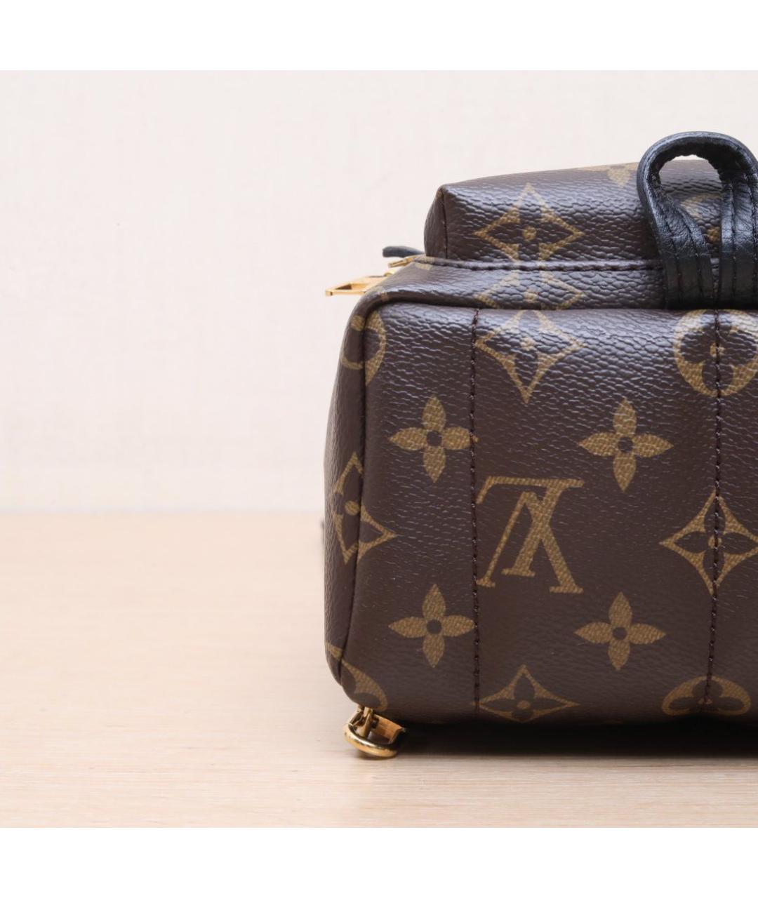 LOUIS VUITTON Коричневый кожаный рюкзак, фото 9