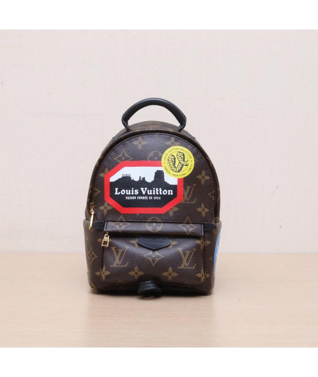 LOUIS VUITTON Коричневый кожаный рюкзак, фото 3