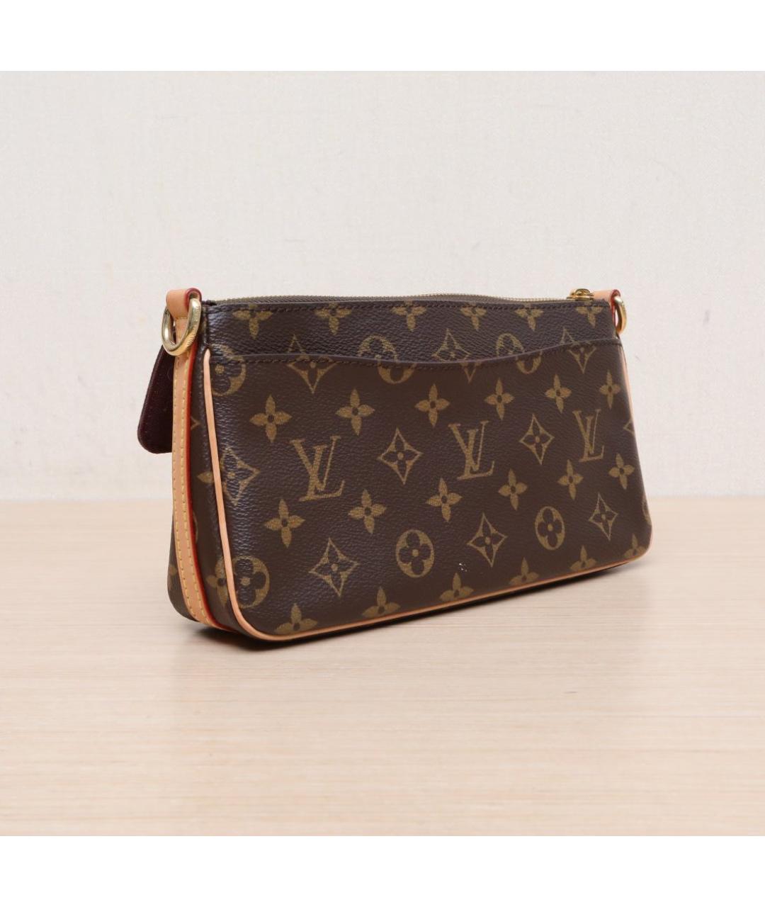LOUIS VUITTON Коричневая кожаная сумка через плечо, фото 6