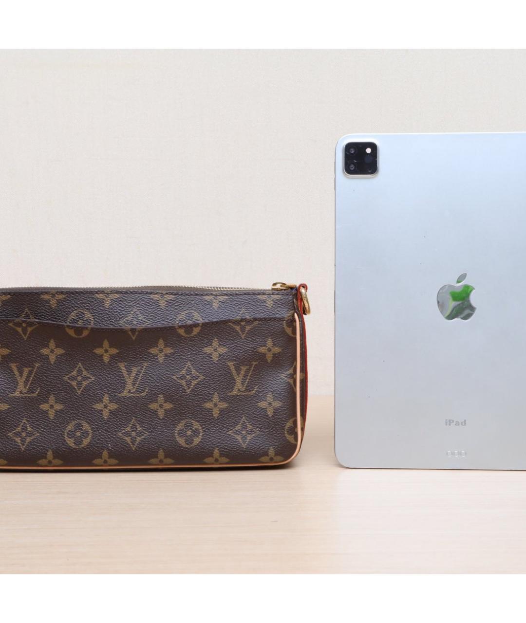 LOUIS VUITTON Коричневая кожаная сумка через плечо, фото 7