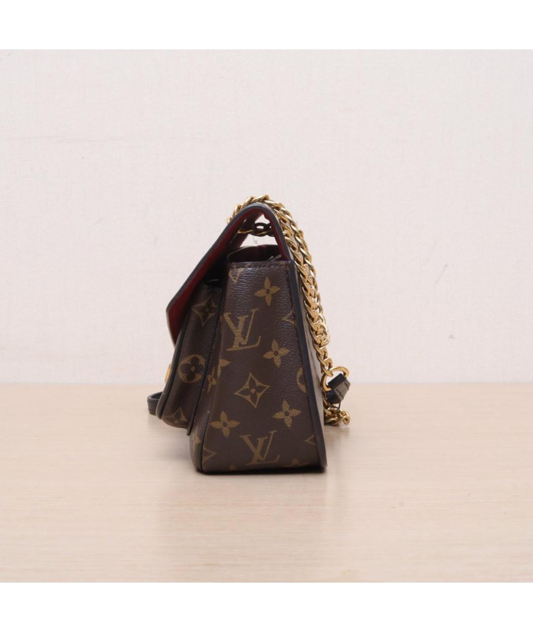 LOUIS VUITTON Коричневая кожаная сумка через плечо, фото 5