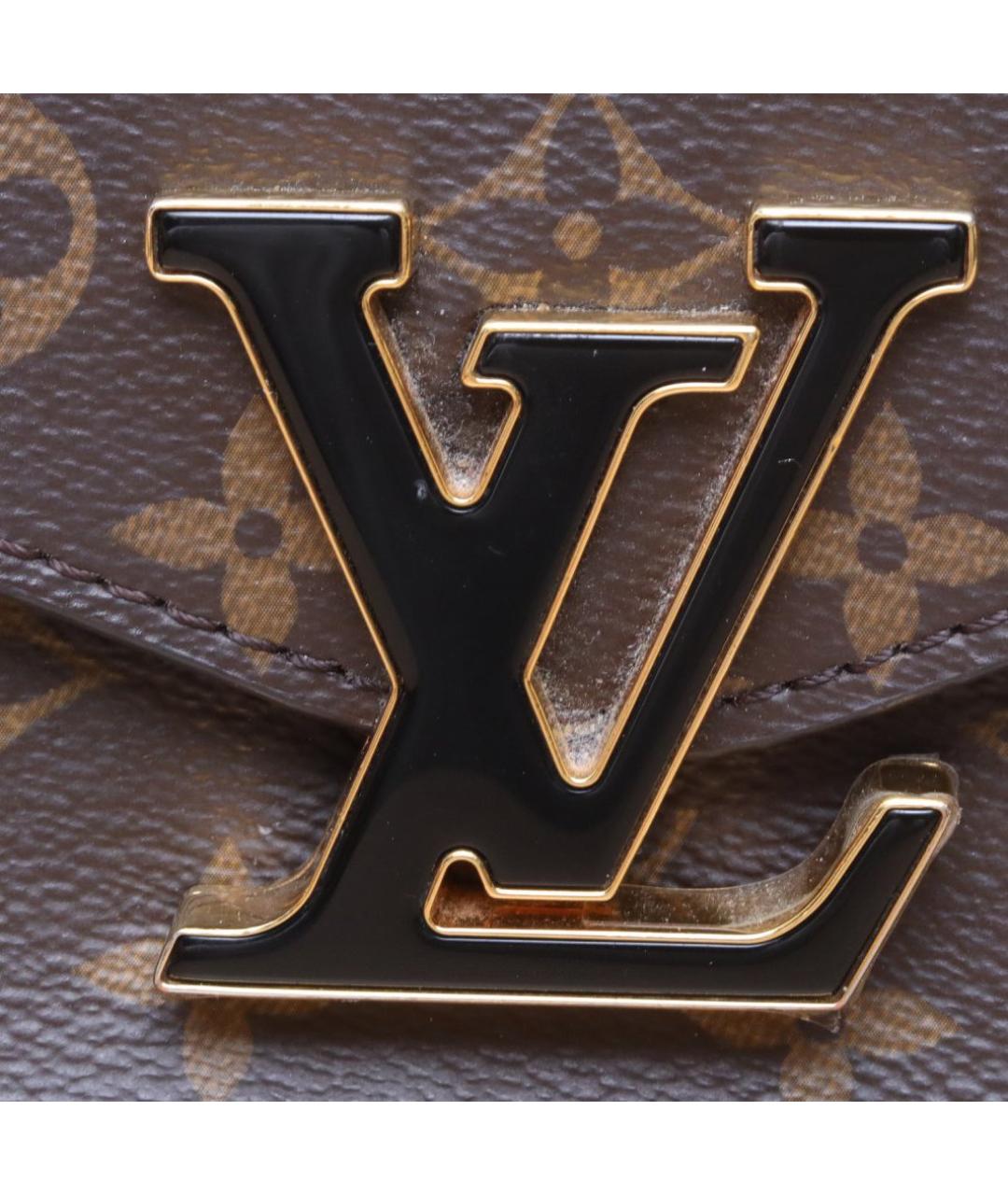 LOUIS VUITTON Коричневая кожаная сумка через плечо, фото 8