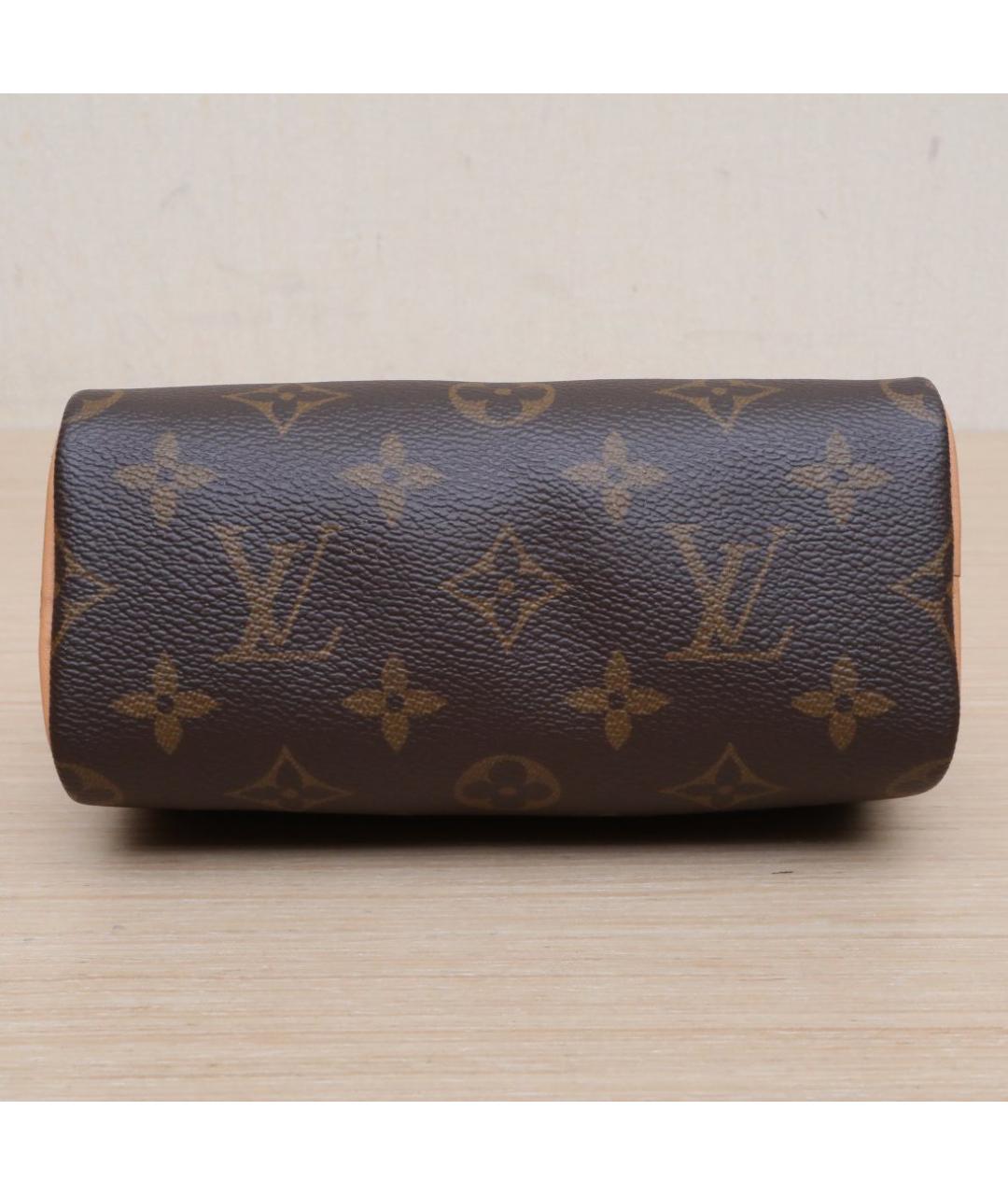 LOUIS VUITTON Коричневая кожаная сумка через плечо, фото 9