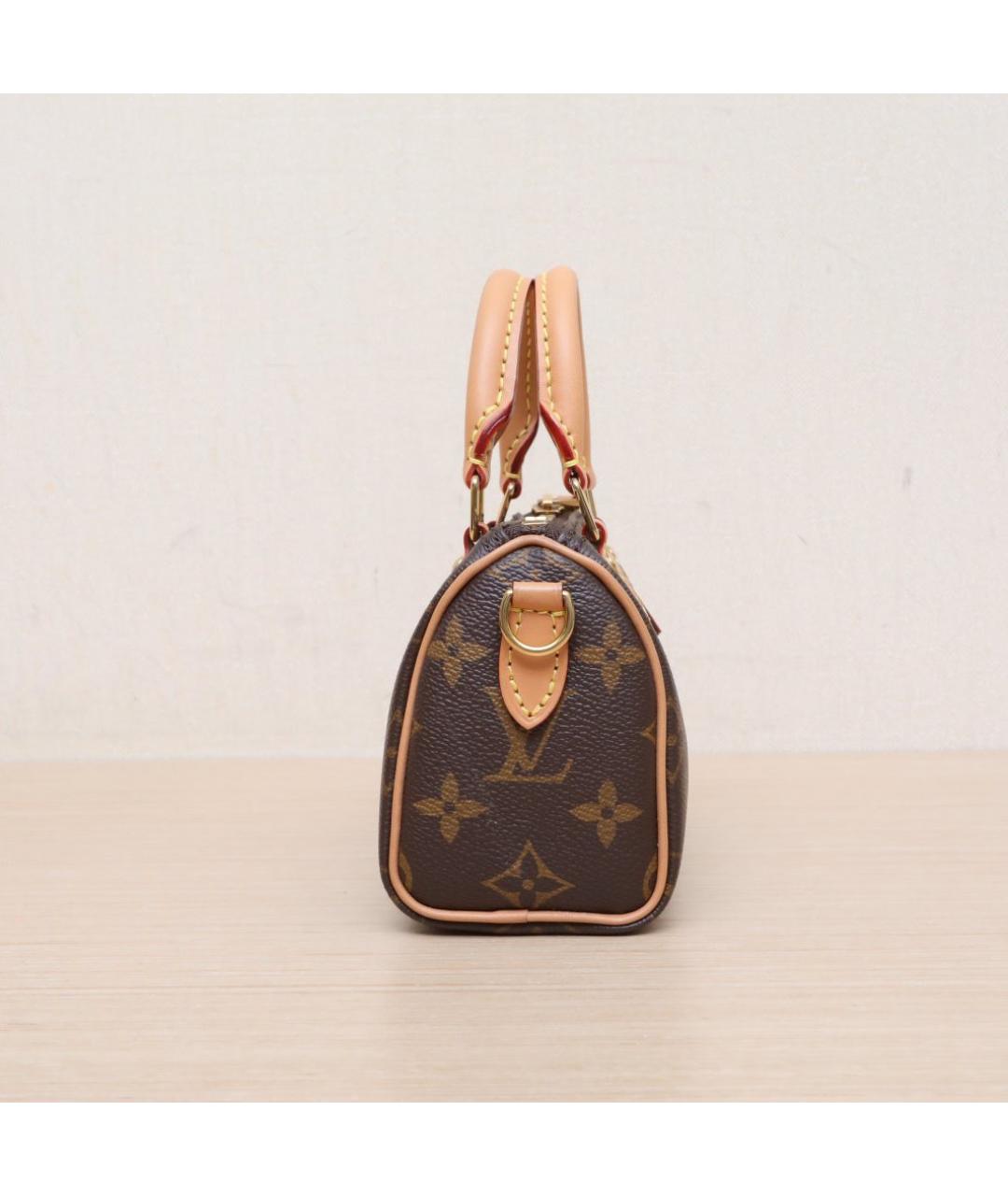 LOUIS VUITTON Коричневая кожаная сумка через плечо, фото 5