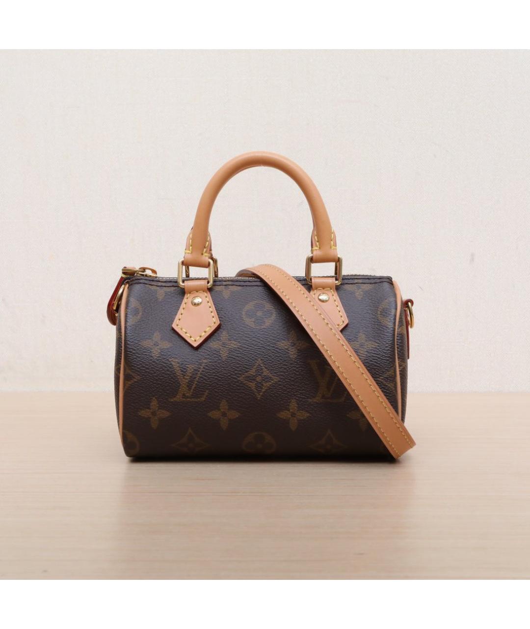 LOUIS VUITTON Коричневая кожаная сумка через плечо, фото 3