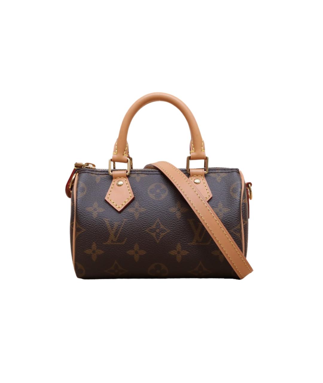 LOUIS VUITTON Коричневая кожаная сумка через плечо, фото 1