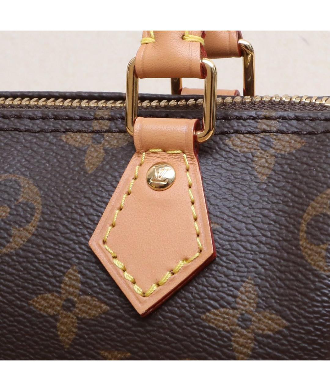 LOUIS VUITTON Коричневая кожаная сумка через плечо, фото 8