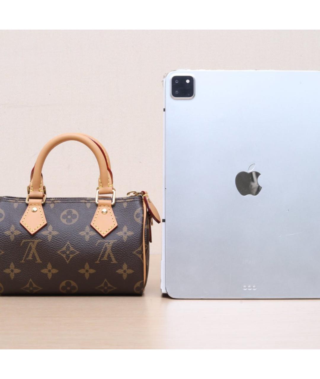 LOUIS VUITTON Коричневая кожаная сумка через плечо, фото 7