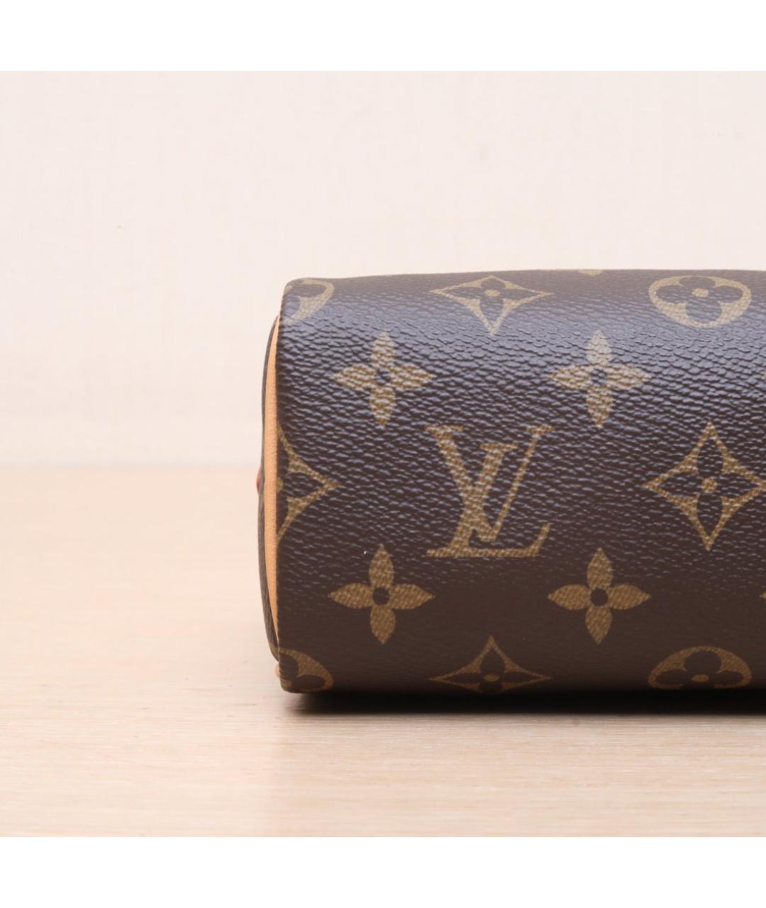 LOUIS VUITTON Коричневая кожаная сумка через плечо, фото 9