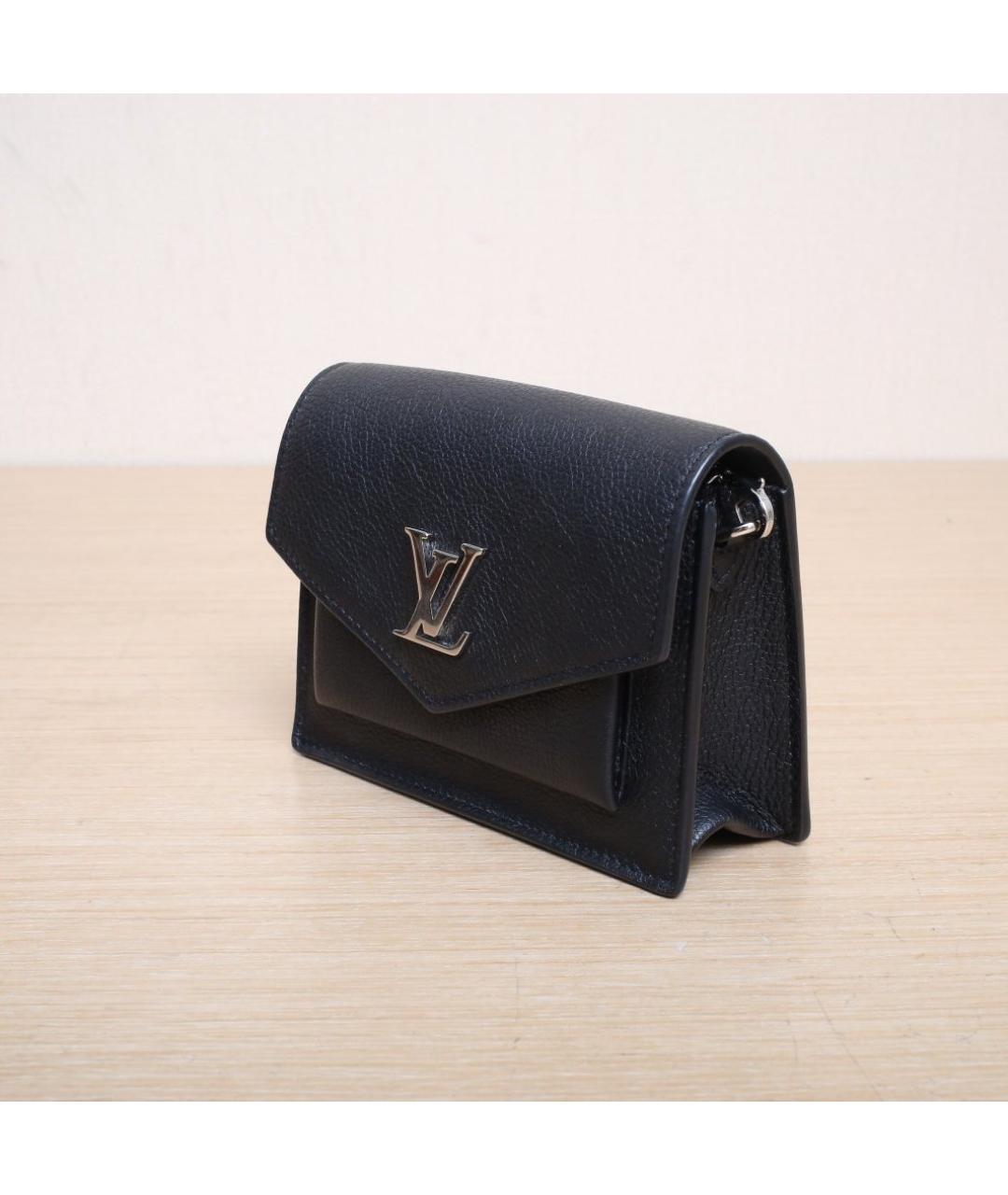 LOUIS VUITTON Черная кожаная сумка через плечо, фото 4