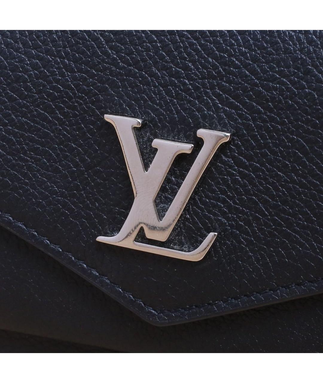 LOUIS VUITTON Черная кожаная сумка через плечо, фото 8