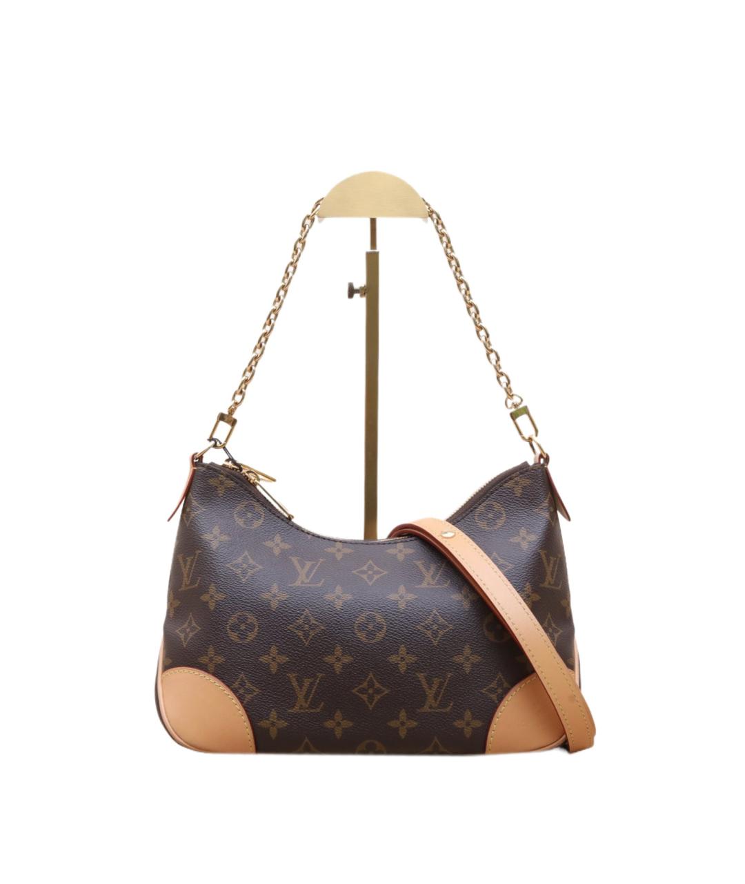 LOUIS VUITTON Коричневая кожаная сумка через плечо, фото 1