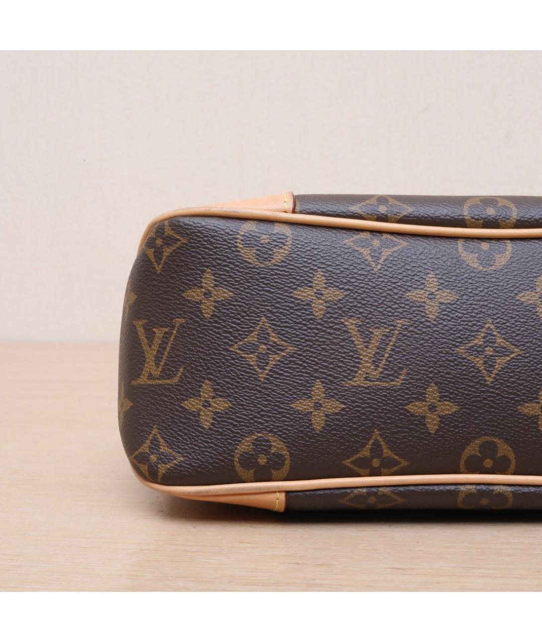 LOUIS VUITTON Коричневая кожаная сумка через плечо, фото 9