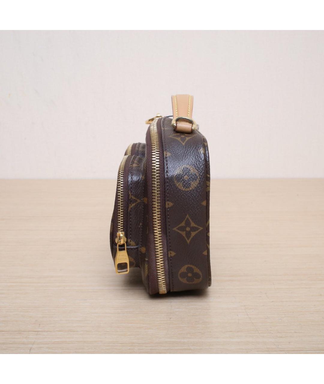 LOUIS VUITTON Коричневая кожаная сумка через плечо, фото 5