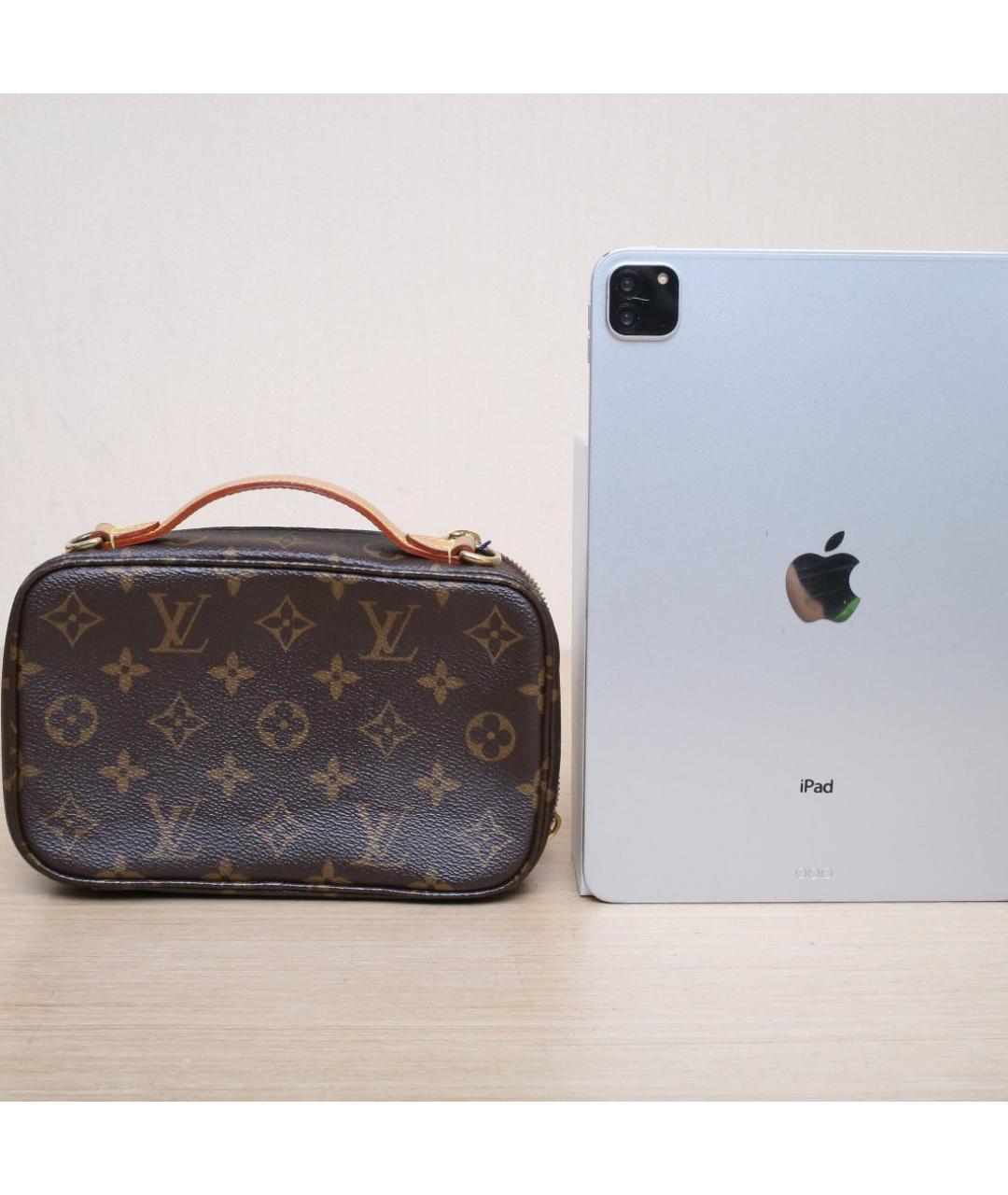 LOUIS VUITTON Коричневая кожаная сумка через плечо, фото 7