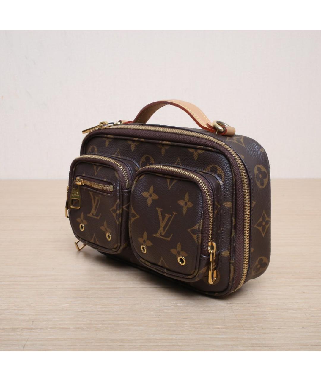 LOUIS VUITTON Коричневая кожаная сумка через плечо, фото 4