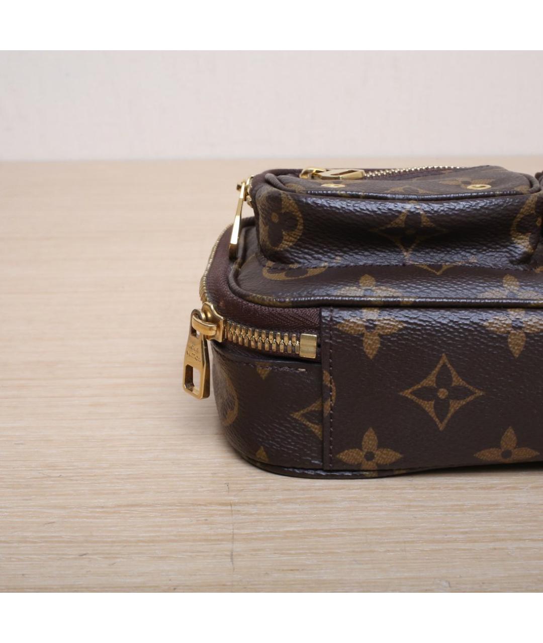 LOUIS VUITTON Коричневая кожаная сумка через плечо, фото 9