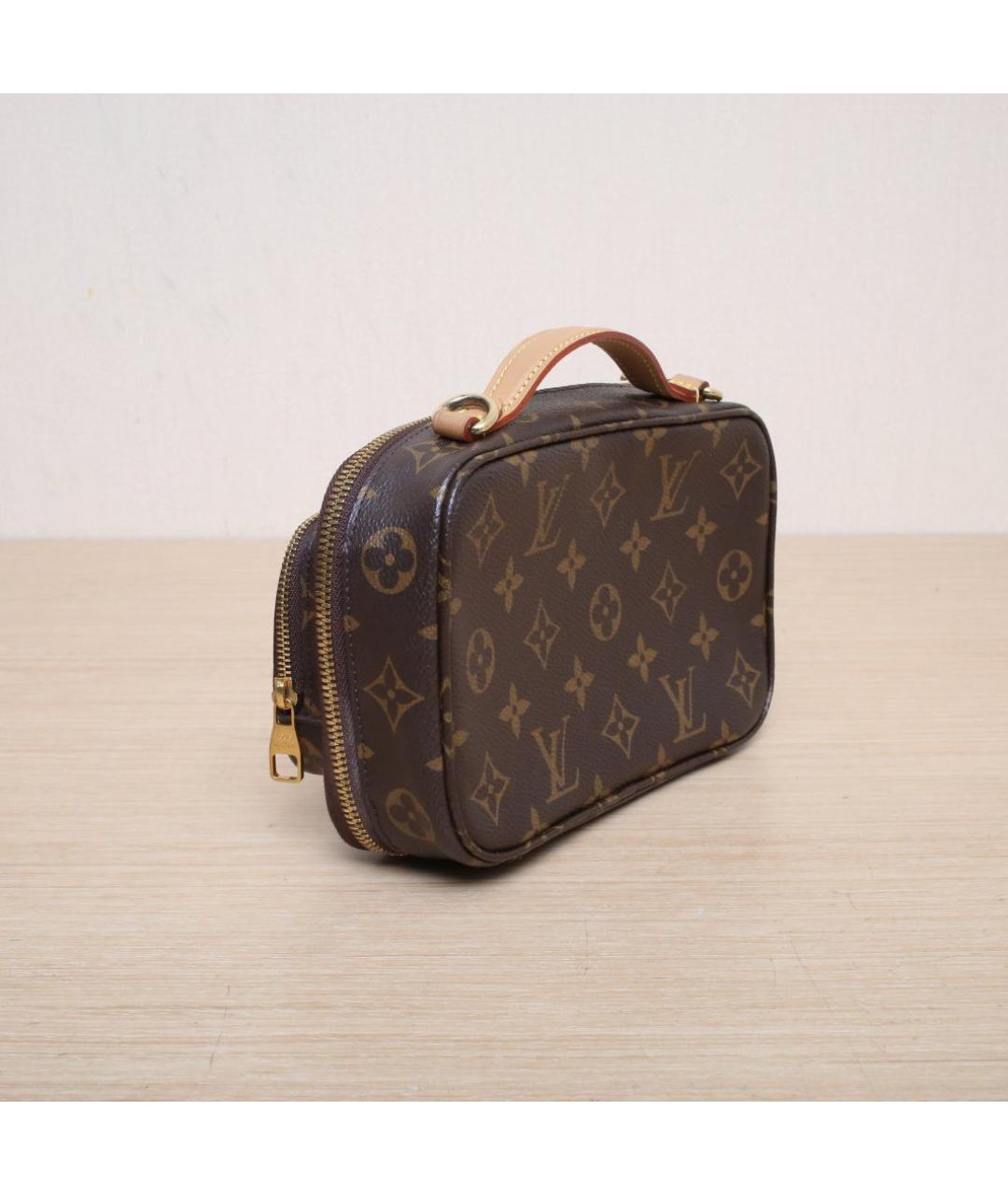 LOUIS VUITTON Коричневая кожаная сумка через плечо, фото 6